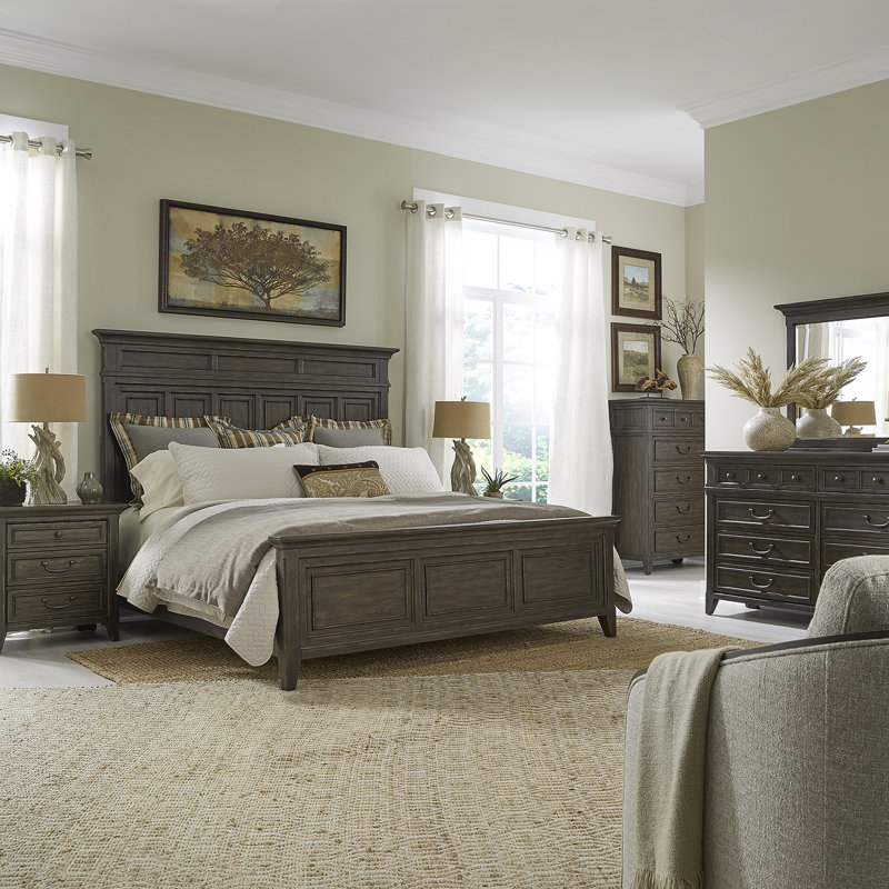 Trelawny Panel Bed, Dresser & Mirror, Chest, Night Stand, King