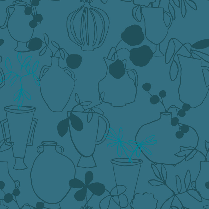 Susan Hable Wallpaper by Susan Hable, Blue