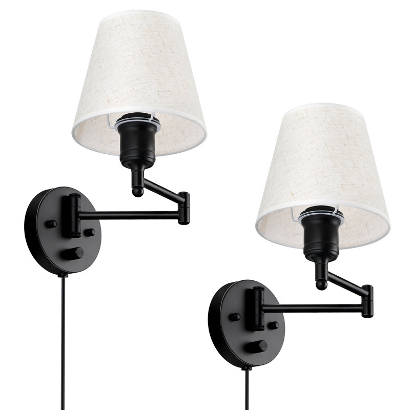 Swing Arm Wall Sconce Plug-in Wall Fixture Lamp