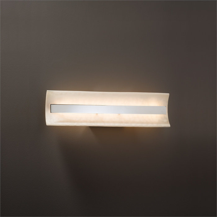 Barre d'éclairage de salle de bain 1 lumière Brey, Chrome poli