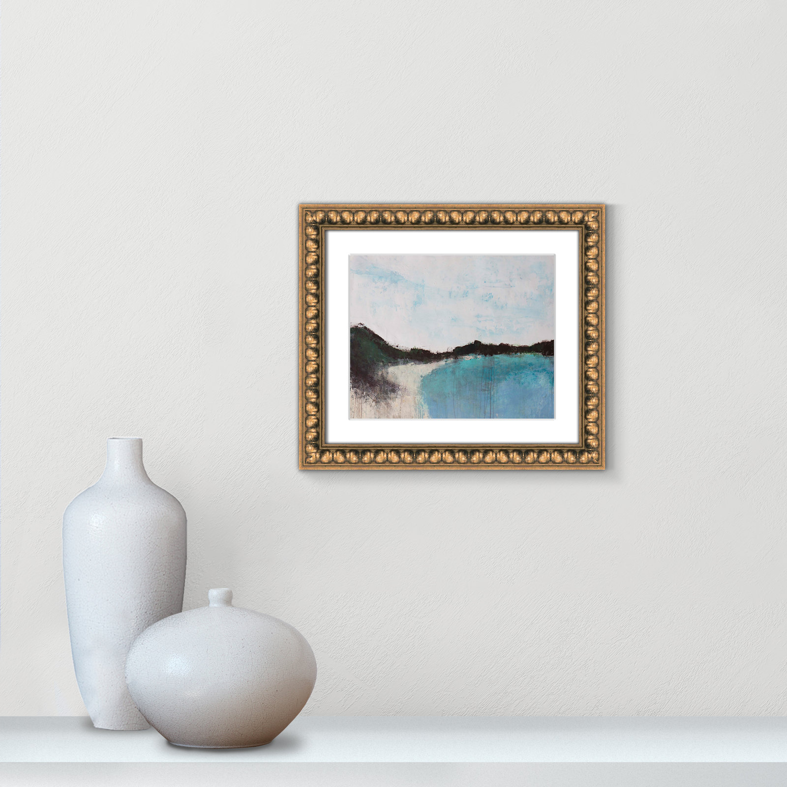 Mountainside Lakeview III Print, 14" H x 16" W x 0.75" D, Gold Framed
