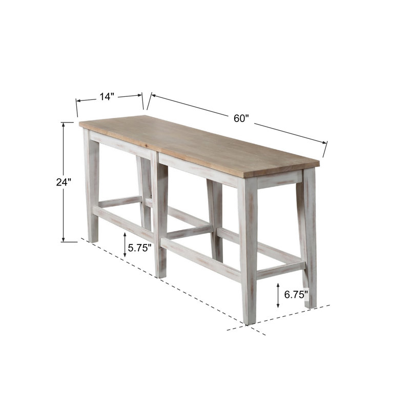 Banc en bois massif Bragdon