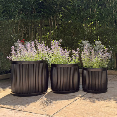 3 Piece Armano Belly Bucket Planters