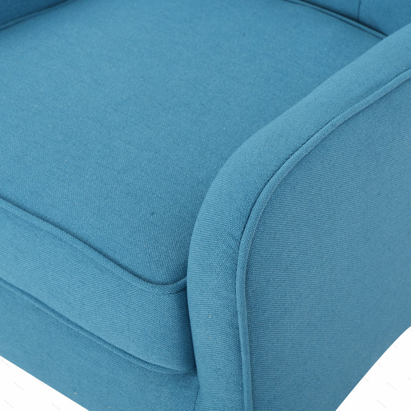 Alcide Tufted Armchair, Teal Fabric