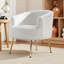 Chaise d'appoint en velours et en peluche avec pieds en métal-1297366593