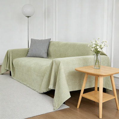 Chenille Sofa Cover Protector, Thick Washable Slip-Resistant Couch Cover Blanket For Pets, Dogs, Cats, Kids, And Furniture Protection For Large Couches, Sectionals, And Chairs
