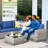 Ensemble de conversation modulaire avec coussins 9 pièces Baili-94284196