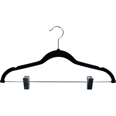 Cintre en velours noir Slimline
