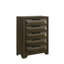Ensemble de chambre à coucher 5 pièces Boudin - Lit très grand avec commode, miroir, commode et table de chevet-307314190