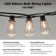 Excello Global Products V2 Light Pole 4 Pack With 100' Of LED Edison Bulb String Lights (Deck Mount)