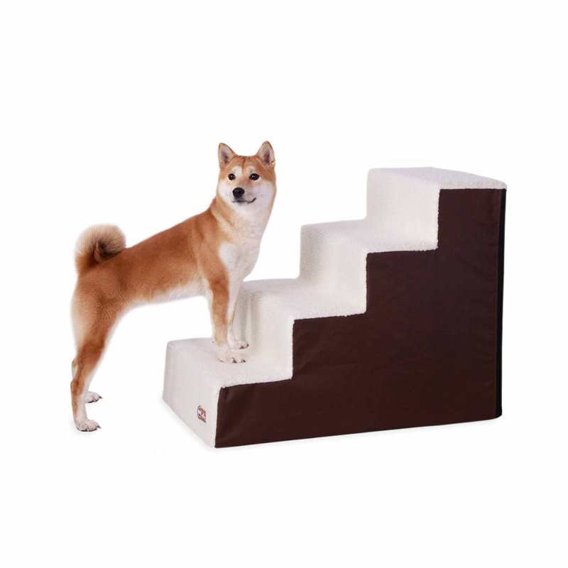 Collapsible Stairs With 4 Steps, Chocolate