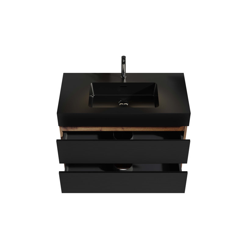 Modern Bathroom Vanity With Advanced Features And Stylish Design For Enhanced Functionality, Black