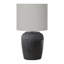 Lampe de table Pany, 17 po, abat-jour tambour gris, base en pot de céramique noire-117053512