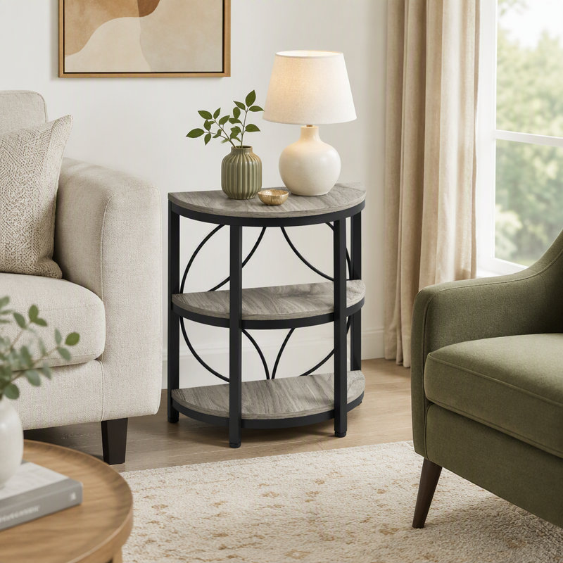 Table de bout demi-ronde, Grey