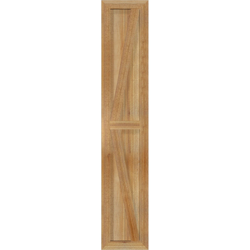 TimberCraft 5 3/8 "encadré avec panneaux n-lattes avec Z-Bar, cèdre rouge de l'Ouest, 10 3/4 po, 57 po
