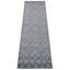 Light Blue Wool Handmade Geometric Hand Knotted Runner Indoor Area Rug-1389088108