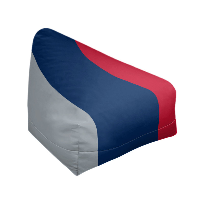 Sac de pois classique, H 30 po x l 27 po x P 27 po, Argent mat / bleu égyptien / rouge vif