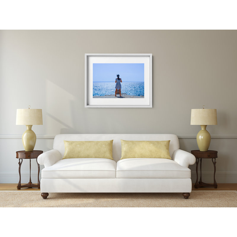 Calypso's Blues Print by Joseph Regan, White, 14" H x 16" W x 0.75" D
