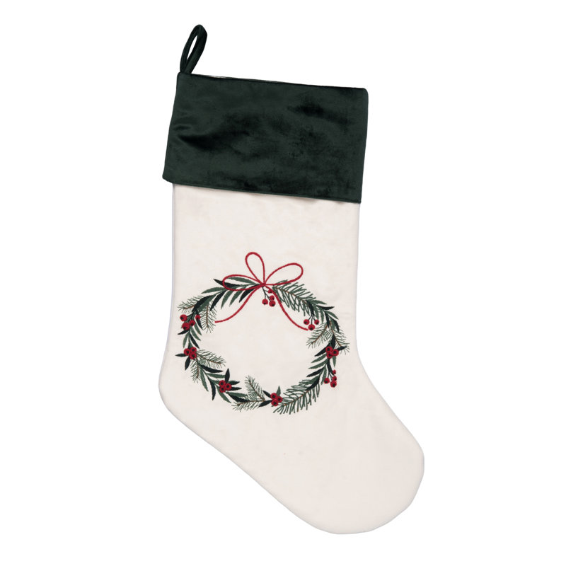Chaussette de Noël en velours