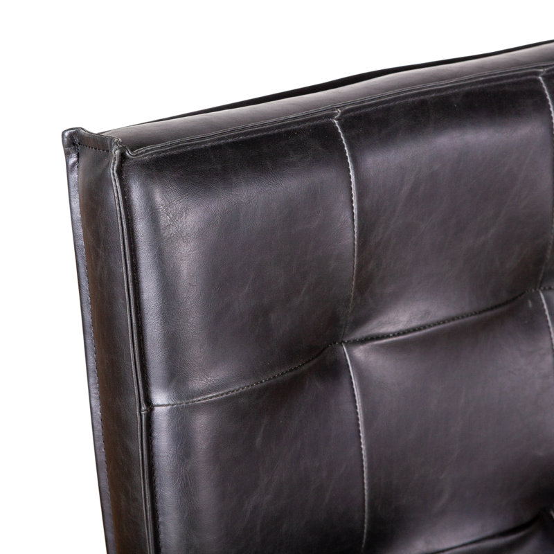 Malti 19'' H Tufted Upholstered Side Chair, Black, White