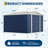 10 ft. W x 10 ft. D Outdoor Metal Storage Shed with Sloping Roof & Double Door, Blue-123797392