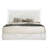 White & Silver High Gloss Bed W/LED
