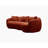 Yazgur 93.6" Curved Modern Upholstered Sofa-2107265157