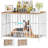 Large Foldable Dog Crate Furniture, Assembly-Free Dog Crate With Adjustable Bowls And Name Tag For Small, Medium, Large Dog-50994702-61016000