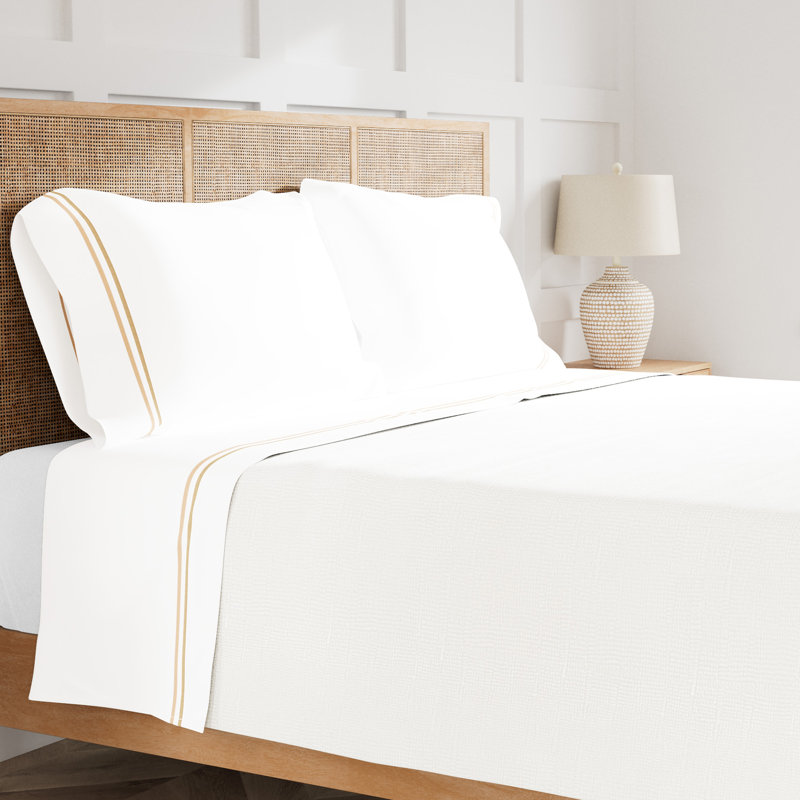The Met X Ann Gish 100% Cotton Sheet Set, Taupe/Metal, King Sheet Set