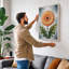 Orange Gerbera Study Botanical 1 Piece Wrapped Canvas Wall Art-1446701937-1446701942