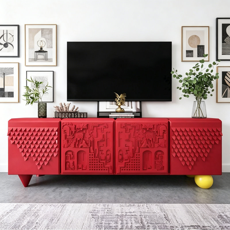 Meuble télé simple et créatif, Rouge
