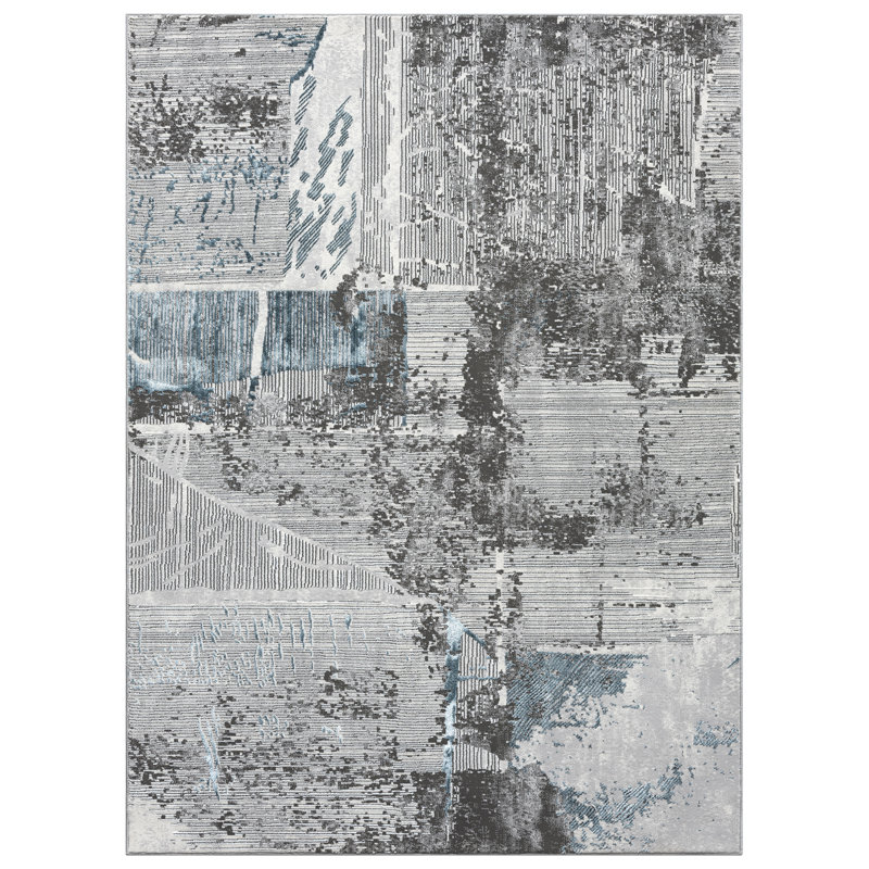Aelish Abstract Indoor Rug, Rectangle 5'1" x 6'11"
