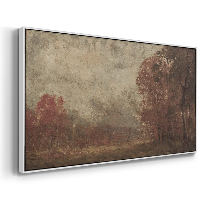 Série paysage - DCCLV III - Toile tendue avec châssis encadré - Prêt à être accroché, Blanc