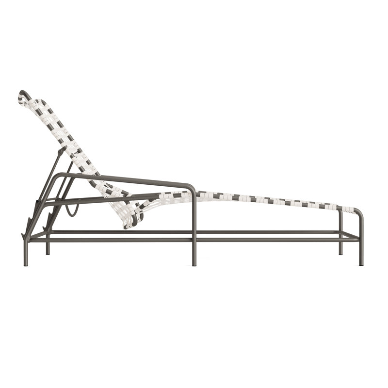 Kantan Outdoor Chaise Lounge, White/Mica