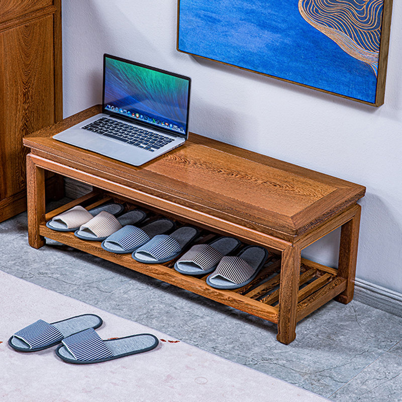 8 Pair Solid Wood Shoe Storage Bench