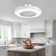 Hodari 20" Bladeless White Smart RGB Ceiling Fan With LED Lights And Remote Control