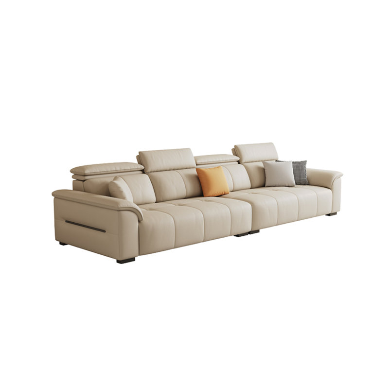 Canapé simple et discret, H 38,58 po x l 118,11 po x P 37,4 po