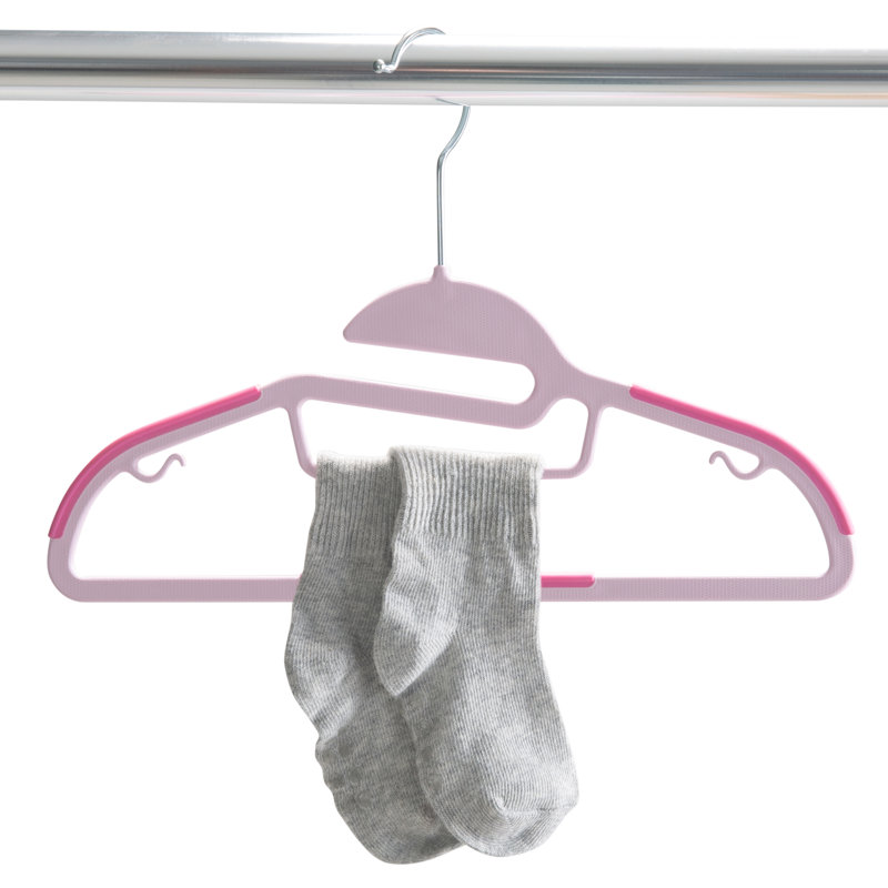   Cintre en plastique antidérapant pour enfants pour robe / chandail / chandail, Rose