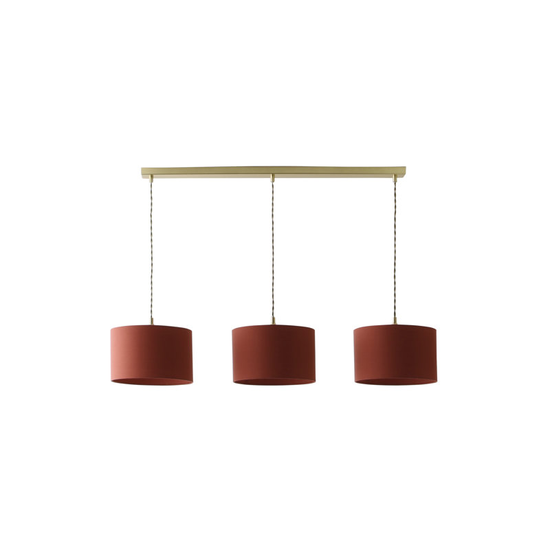 Albeiro 3 - Light Pendant, Orange, Brushed Gold, No