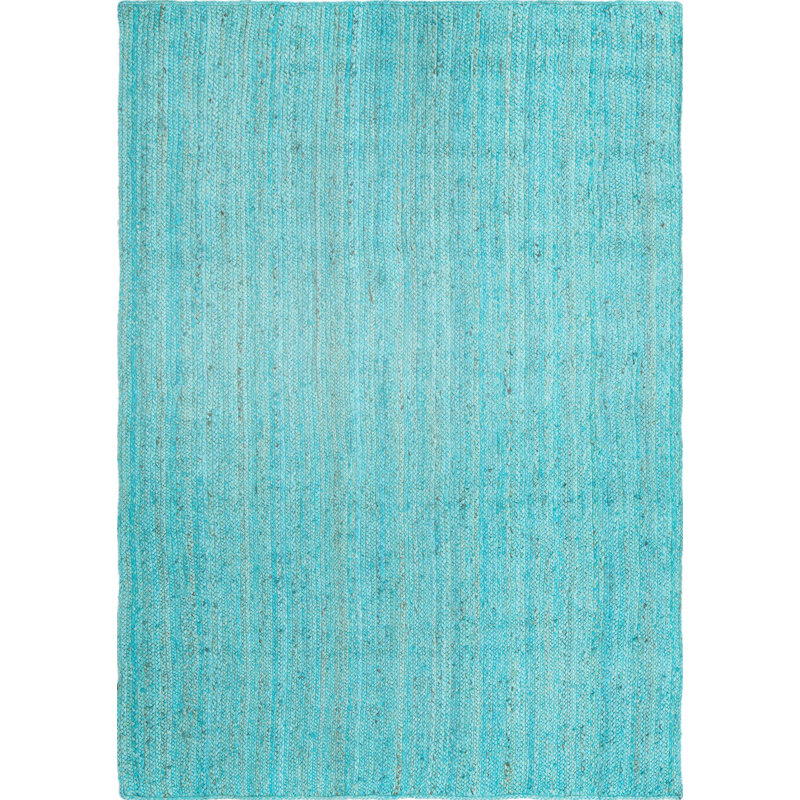 Tapis vert-bleu tressé Luceal, Rectangle 6 pi x 9 pi