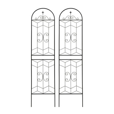 Paquet de 4 treillis de jardin en métal antirouille pour plantes grimpantes