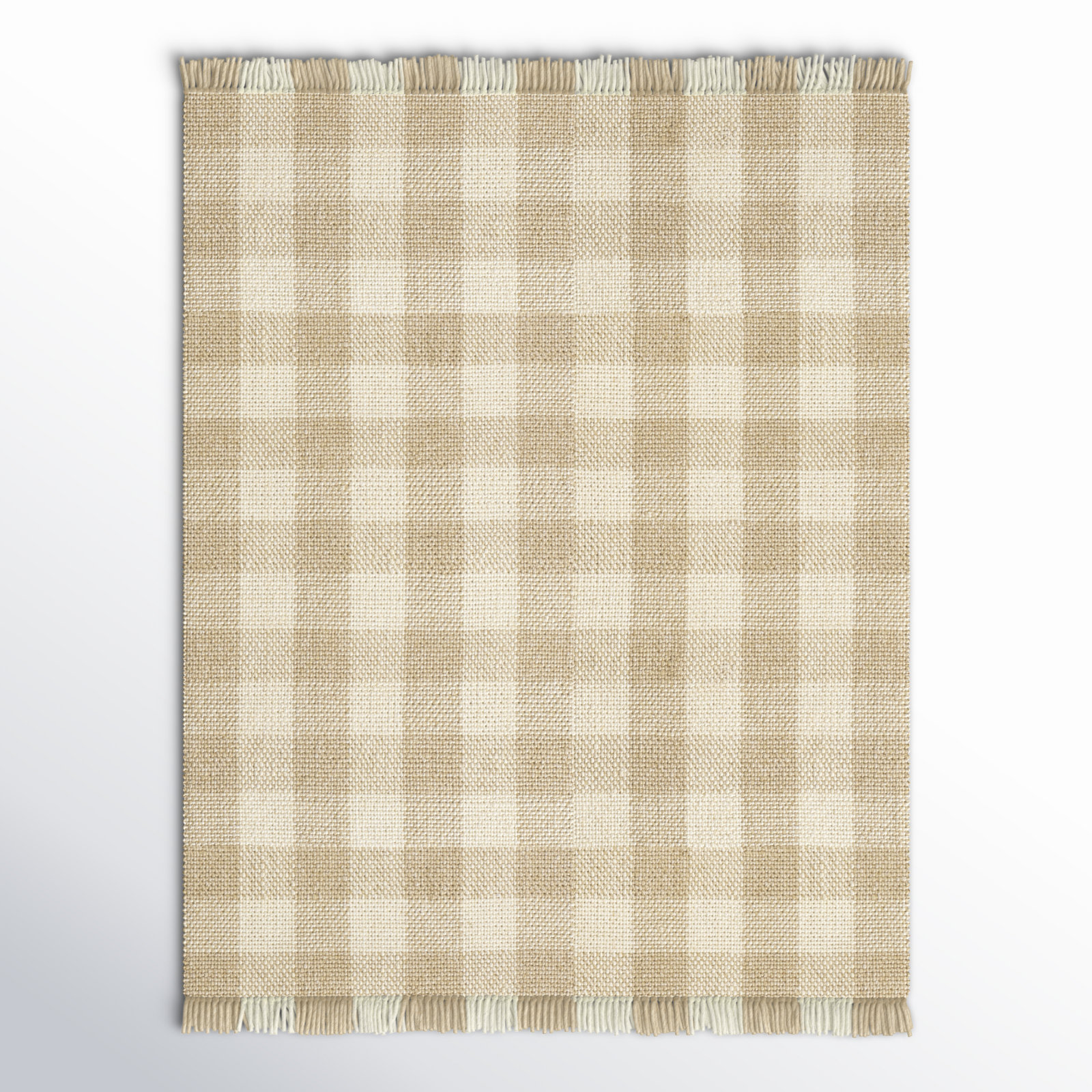 Cosette Hand-Woven Plaid Rug, Rectangle 2' x 4'