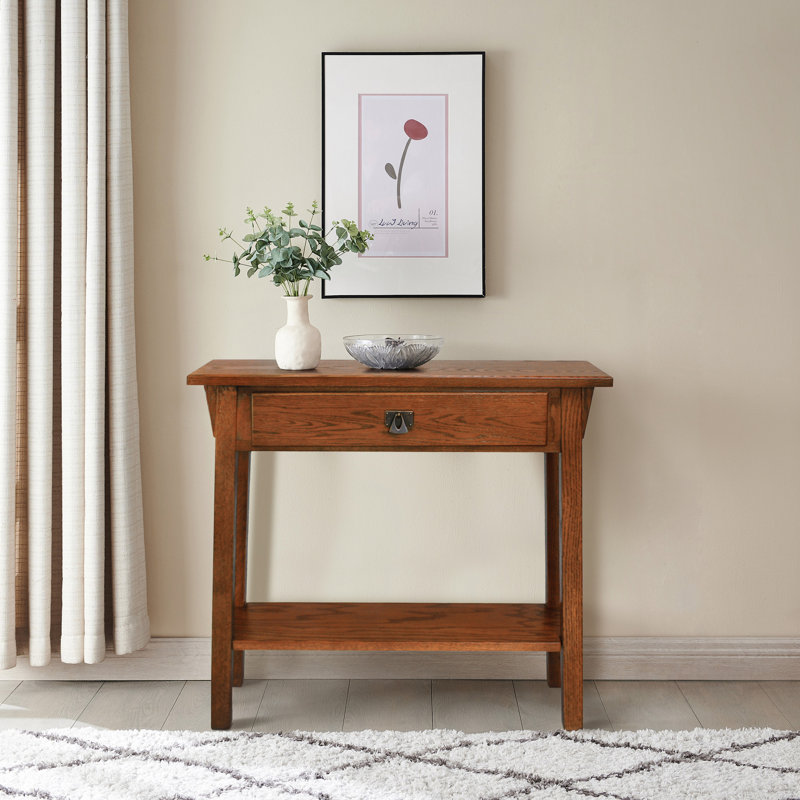 Mission Solid Wood Console Hall Stand, Russet