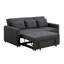 Modern Sofa Zoey 79.75" Linen Convertible Sleeper Sofa With Side Pocket
