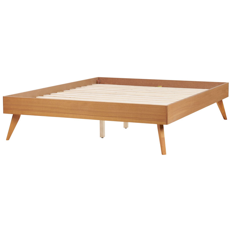 Hagaman Bed, European Double (140 x 200cm), Light Brown