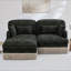 Canapé en chenille à imprimé léopard, bord à pampille délicat, repose-pieds mobile, style moderne, dossier et siège ergonomiques, assemblage facile, canapé profond pour le salon