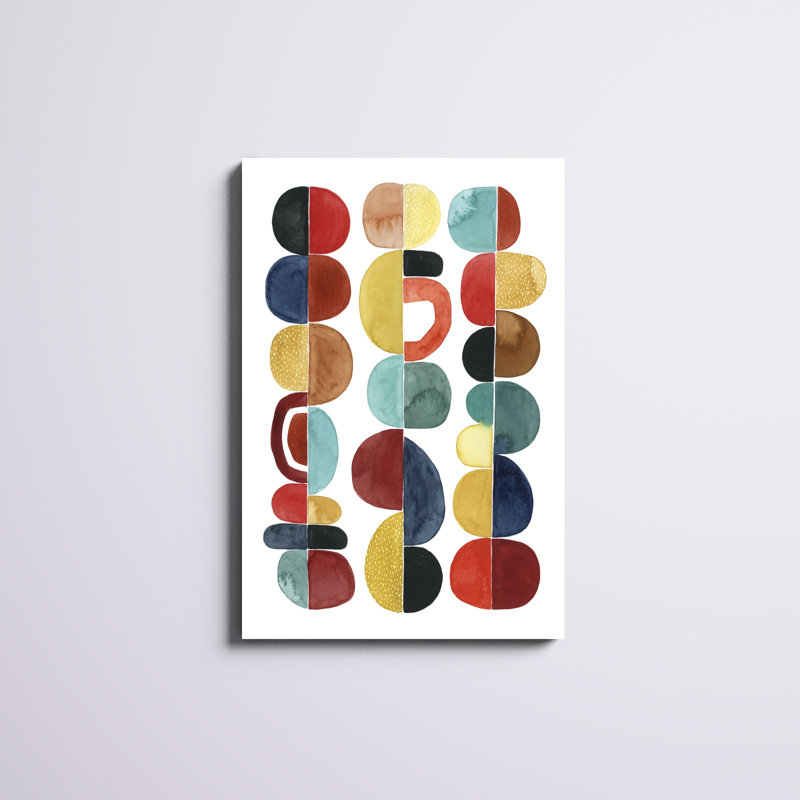 «Midcentury Sunrise II», peinture sur toile, H 36 po x l 24 po