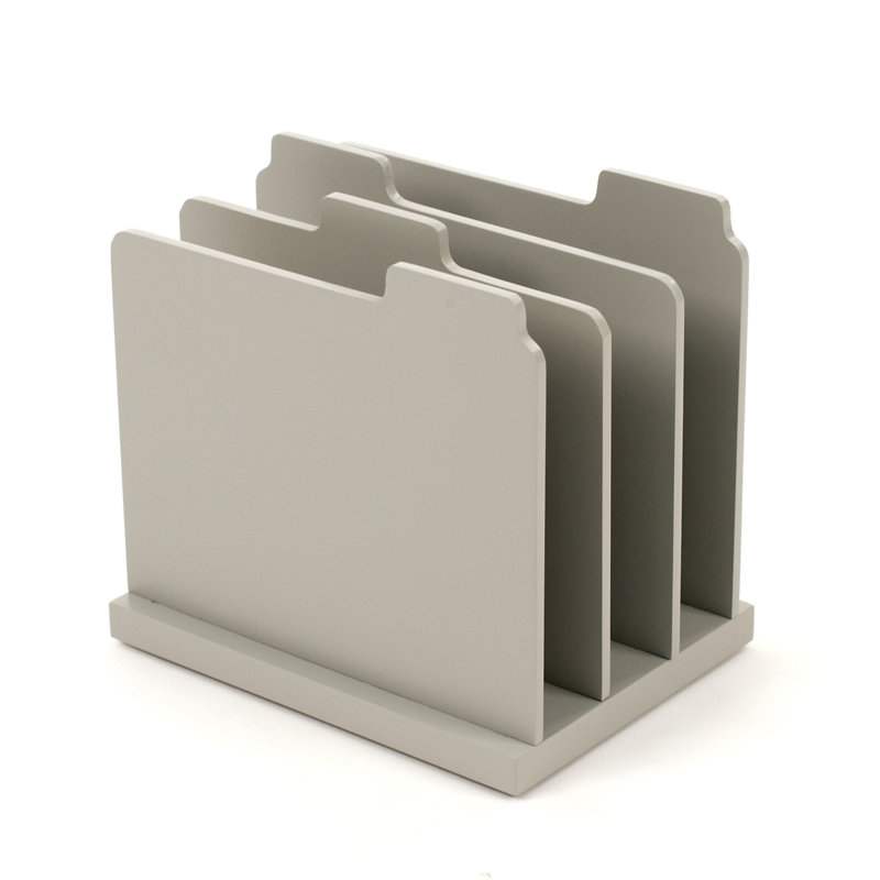 Gray MDF Modern Desktop File Organizer