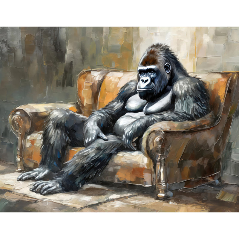 «Gorilla Couch» sur toile, H 15 po x l 18 po