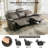  Viroqua 86.2'' Wide Faux Leather Manual Reclining Sofa, 3-Seater Recliner with Massage and Heating
